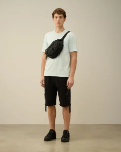 Best C.P. Company Bomuld Fleece Mixed Cargo Shorts Gaze Hvid