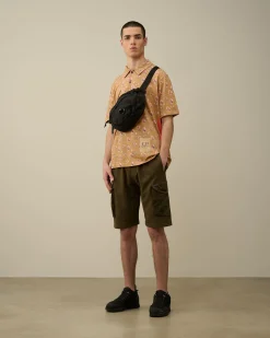 Online C.P. Company Bomuld Fleece Mixed Cargo Shorts Agave Gron
