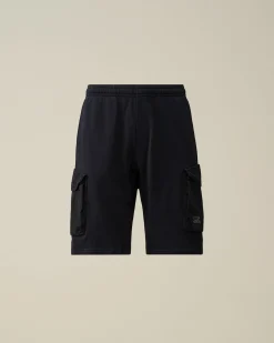 Shop C.P. Company Bomuld Fleece Mixed Cargo Shorts Sort
