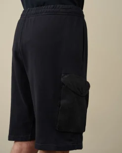 Shop C.P. Company Bomuld Fleece Mixed Cargo Shorts Sort
