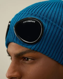 Outlet C.P. Company Bomuld Logo Beanie Hvid Paere