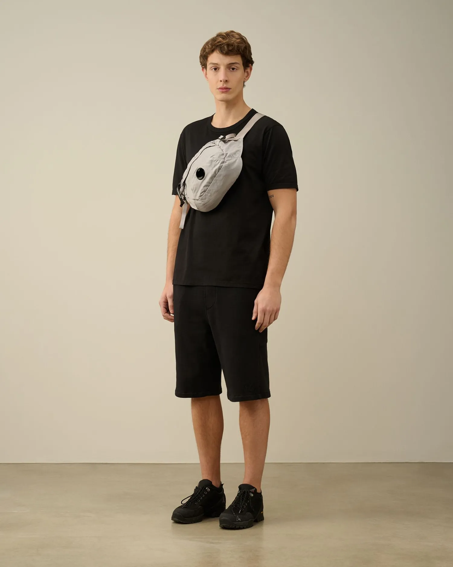 Cheap C.P. Company Cargo Shorts I Bomuld Diagonal Fleece Blaek Bla