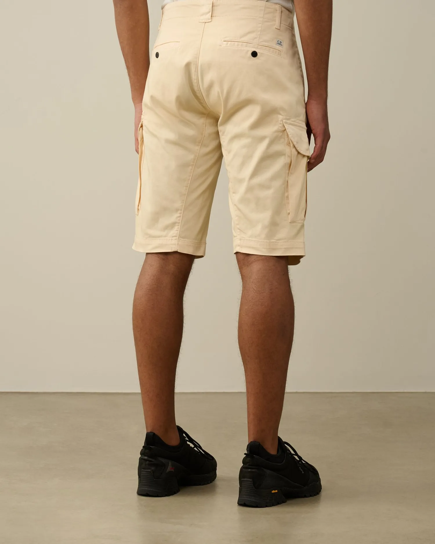 New C.P. Company Cargo Shorts I Bomuld Diagonal Fleece Himmelsk Pink