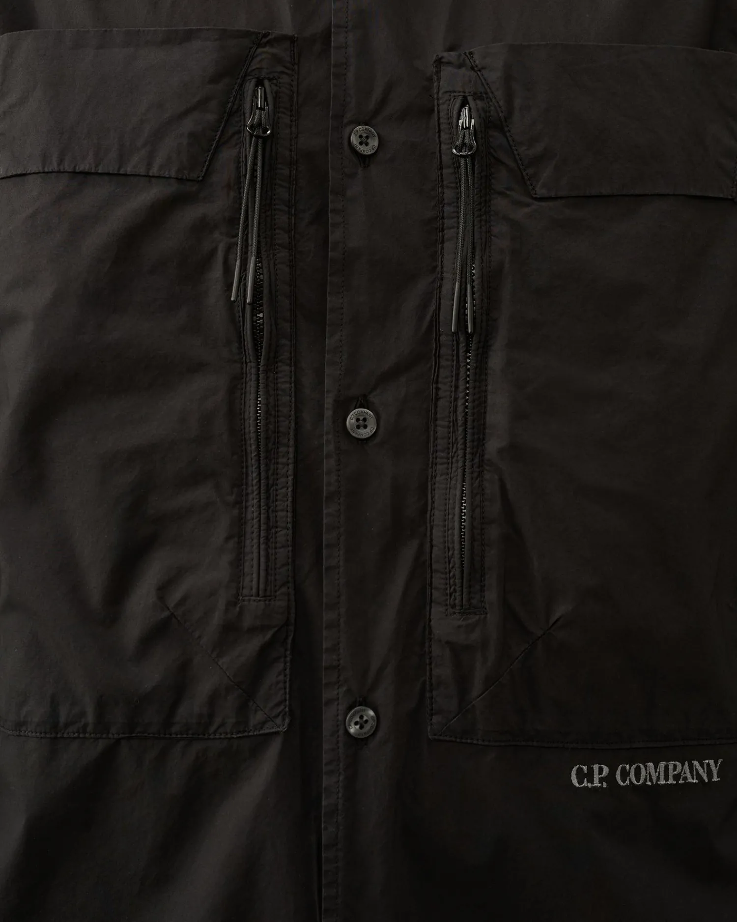 Cheap C.P. Company Chrome-R Pocket Overshirt Stovregn Gra