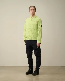 Shop C.P. Company Chrome-R Pocket Overshirt Stjernelys Bla
