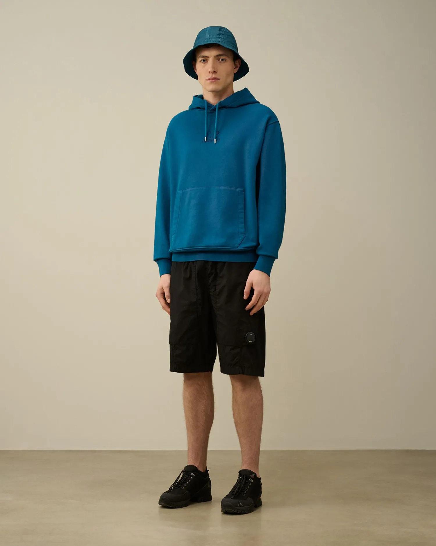 Store C.P. Company Diagonal Fleeceshorts I Bomuld Stjernelys Bla