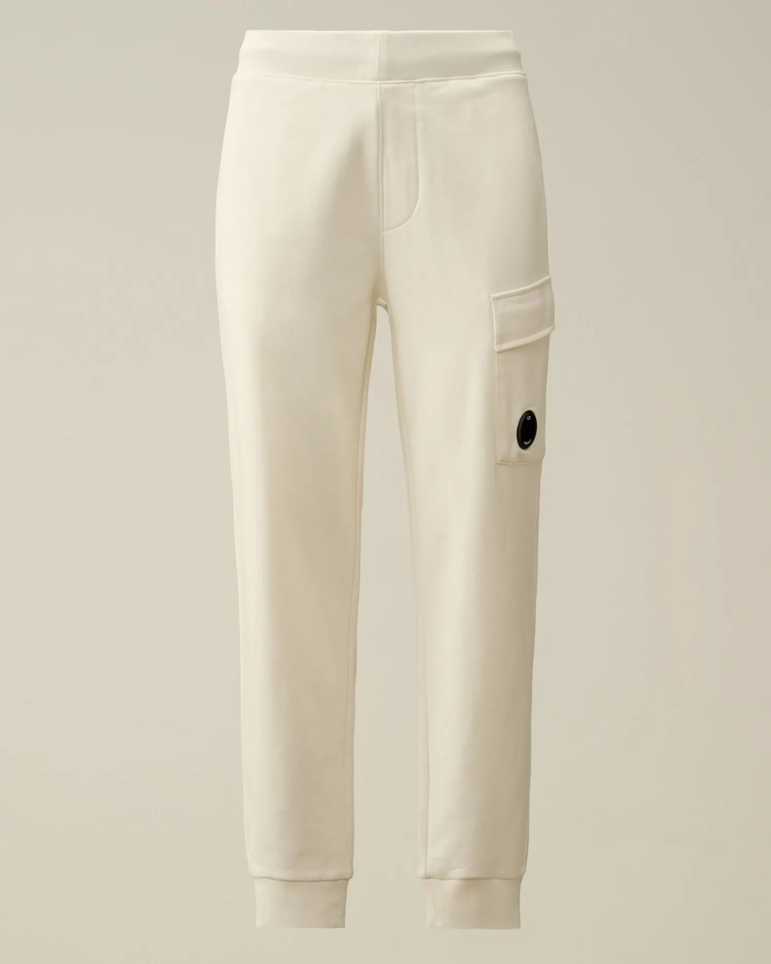 Fashion C.P. Company Diagonal Forhojede Fleece Cargo Joggingbukser Gaze Hvid