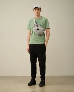 Shop C.P. Company Diagonal Forhojede Fleece Cargo Joggingbukser Ivy Gron