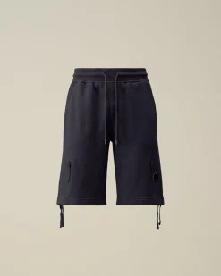 Clearance C.P. Company Diagonal Forhojede Fleece Cargo Joggingbukser Sort