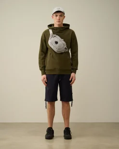 Clearance C.P. Company Diagonal Forhojede Fleece Cargo Joggingbukser Sort