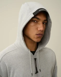 Store C.P. Company Diagonal Haevet Fleece Haettetroje Pistacie Shell-Beige
