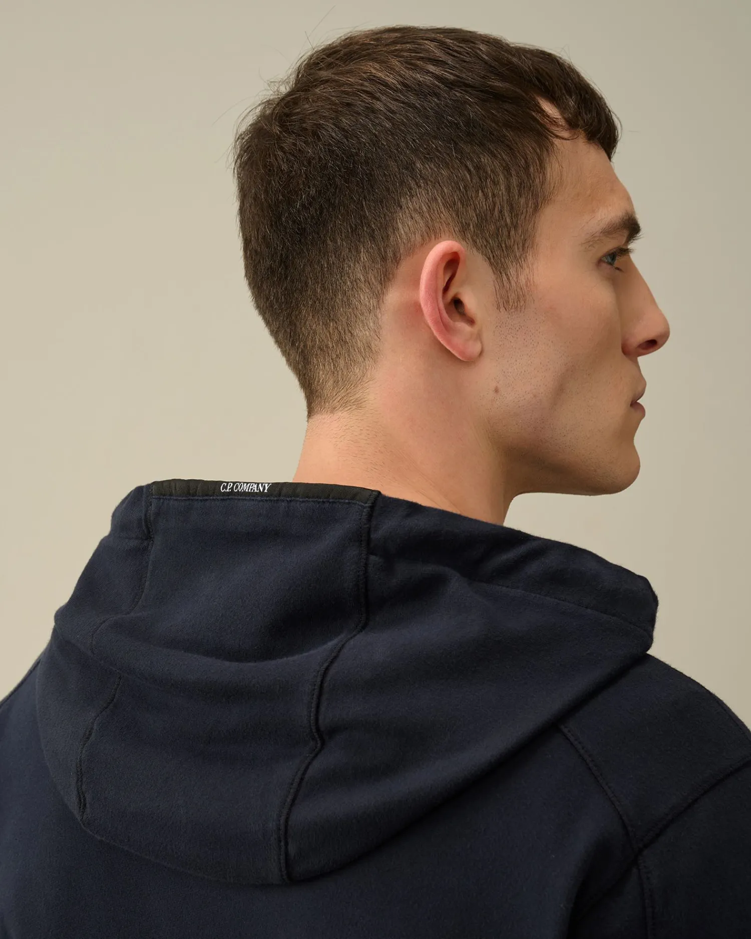 Hot C.P. Company Diagonal Haevet Fleece Haettetroje Ivy Gron