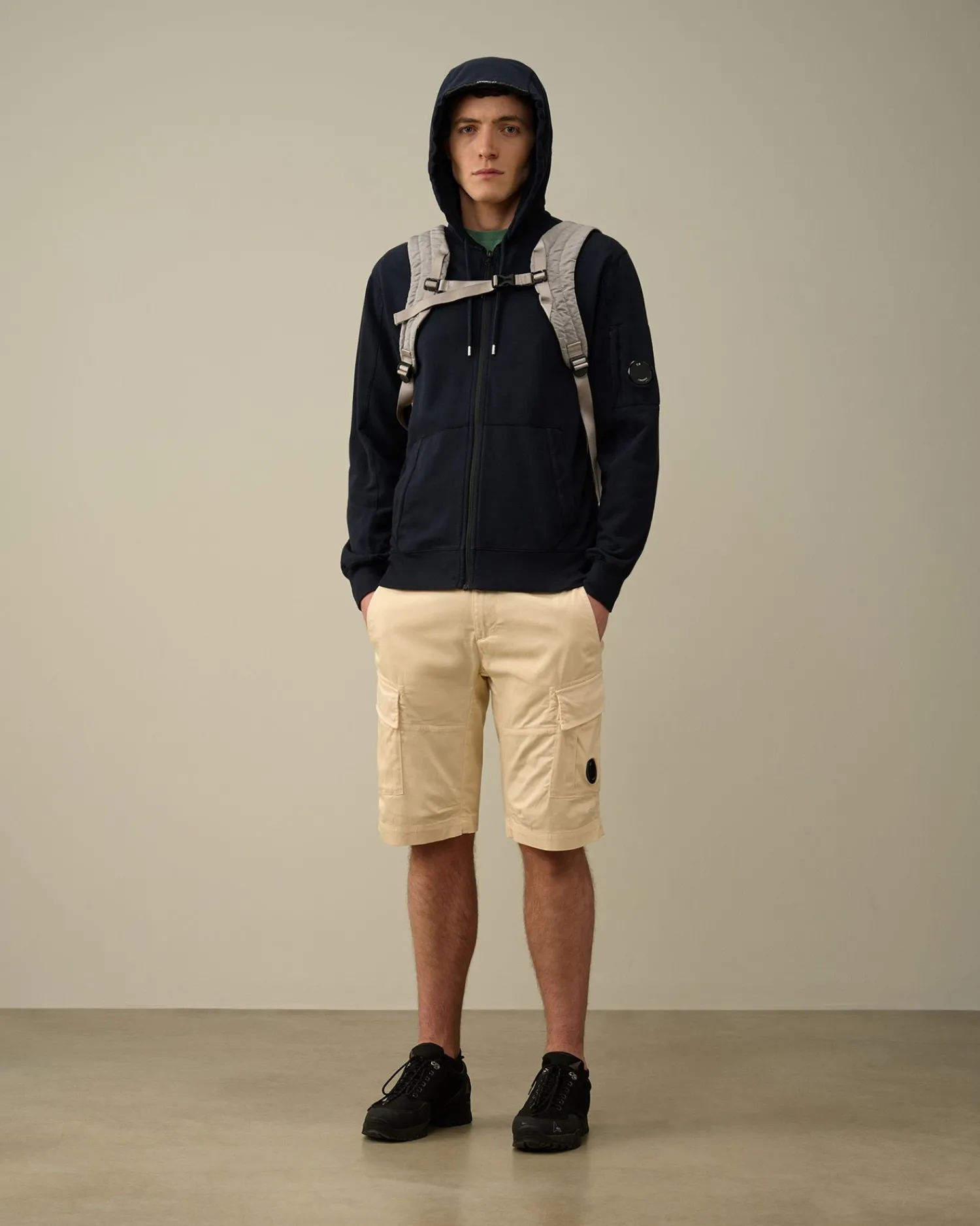 Hot C.P. Company Diagonal Haevet Fleece Haettetroje Ivy Gron