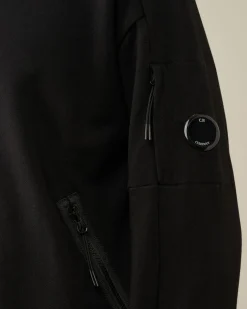 Outlet C.P. Company Diagonal Haevet Fleece Haettetroje Gaze Hvid