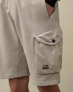 Fashion C.P. Company Diagonal Haevet Fleece Joggingbukser Gra Melange