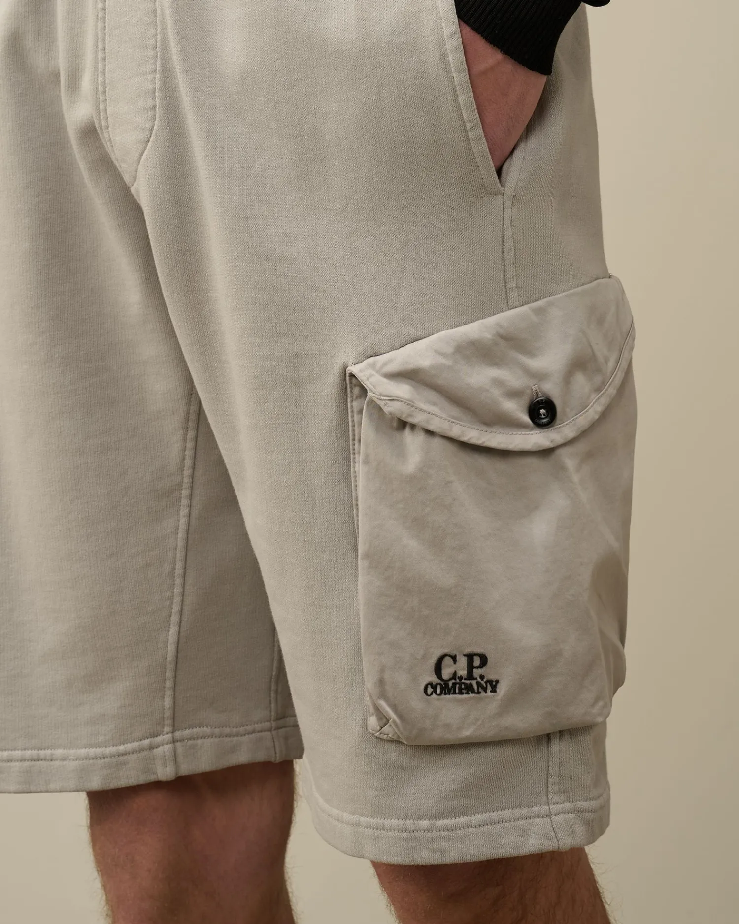 Fashion C.P. Company Diagonal Haevet Fleece Joggingbukser Gra Melange