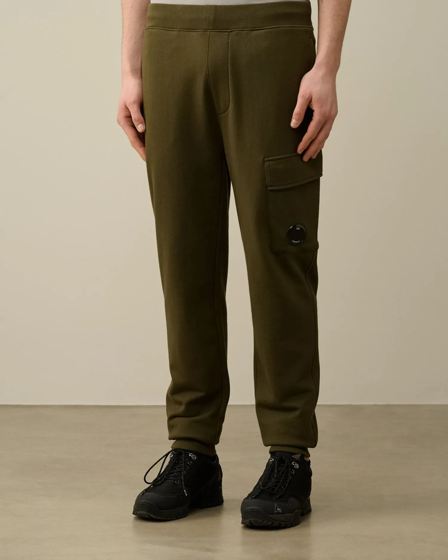Store C.P. Company Diagonal Haevet Fleece Joggingbukser Ivy Gron