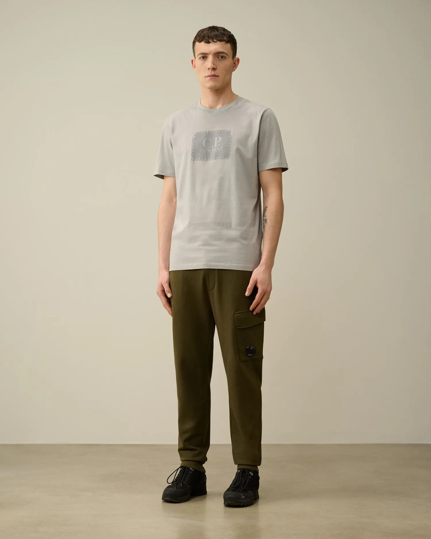 Store C.P. Company Diagonal Haevet Fleece Joggingbukser Ivy Gron