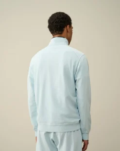 Best C.P. Company Diagonal Haevet Fleece Sweatshirt Gaze Hvid