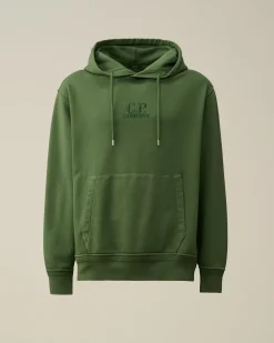 Cheap C.P. Company Diagonal Haevet Fleece Sweatshirt Med Lynlas Ivy Gron