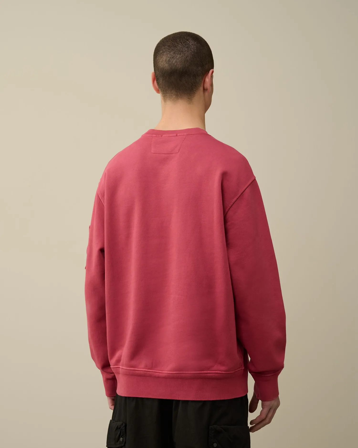 Sale C.P. Company Diagonal Haevet Fleece Sweatshirt Total Eclipse-Blue