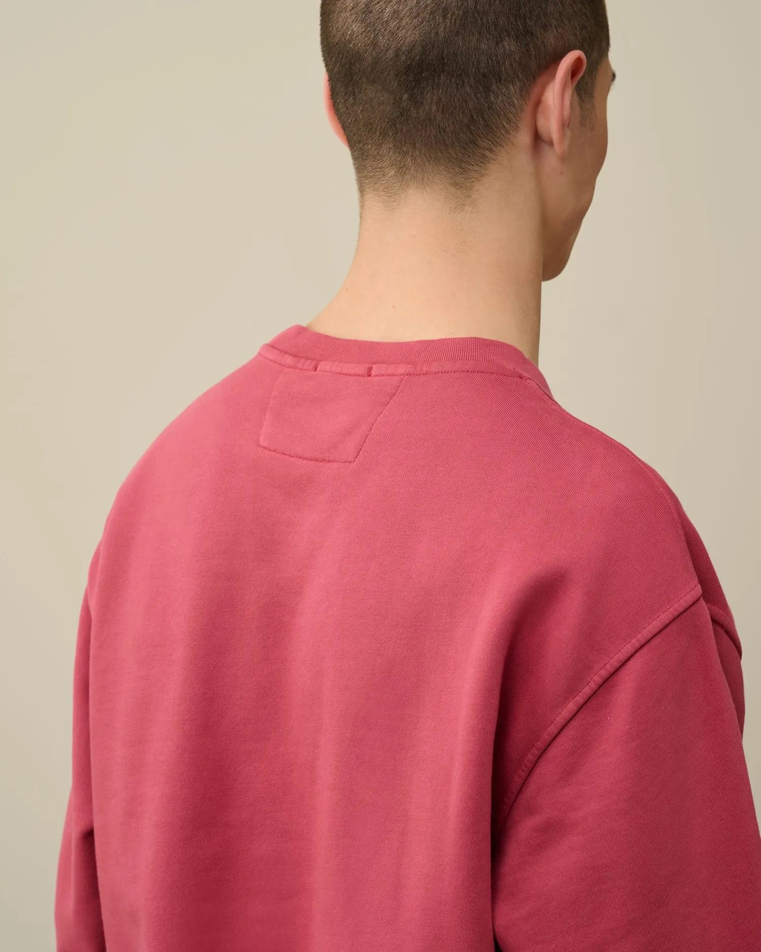 Sale C.P. Company Diagonal Haevet Fleece Sweatshirt Total Eclipse-Blue