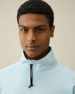 Fashion C.P. Company Diagonal Haevet Fleece Sweatshirt Stovregn Gra
