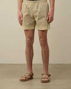 Best C.P. Company Flad Nylon Cargo Svommeshorts Blaek Bla