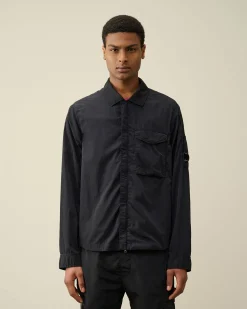 Store C.P. Company Flad Nylon Goggle Overshirt Pistacie Shell-Beige