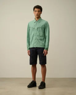 Discount C.P. Company Flad Nylon Overtrøje Green Bay