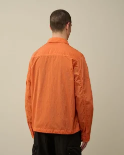 Store C.P. Company Flad Nylon Overtrøje Blaek Bla