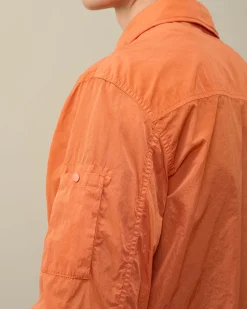 Store C.P. Company Flad Nylon Overtrøje Blaek Bla