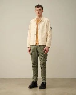Outlet C.P. Company Flad Nylon Utility Overshirt Green Bay