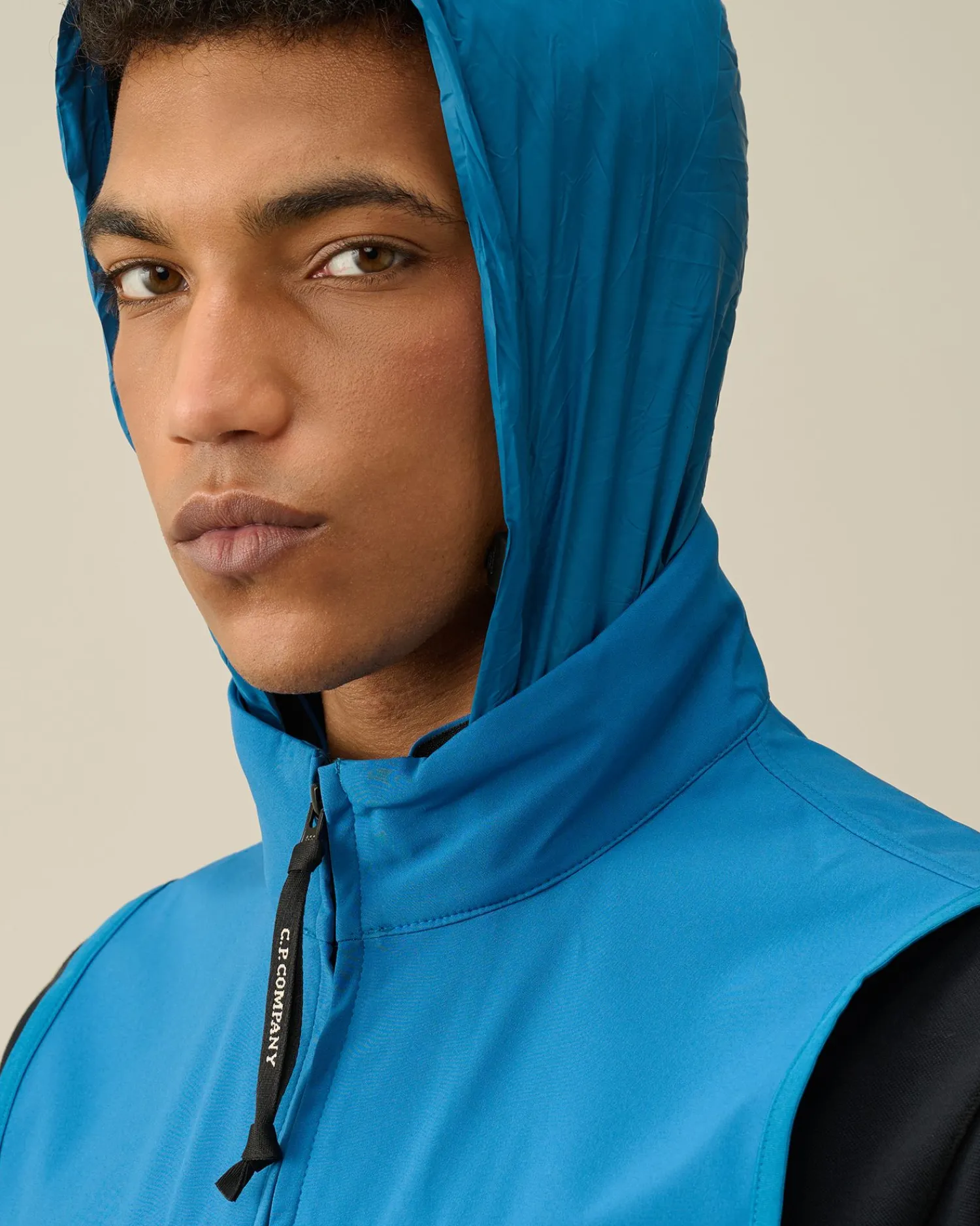 New C.P. Company Flad Nylon Vendbar Haettejakke Blaek Bla