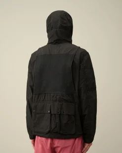 New C.P. Company Flad Nylon Vendbar Haettejakke Sort
