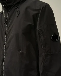 New C.P. Company Flad Nylon Vendbar Haettejakke Sort