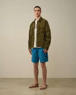 Clearance C.P. Company Flatt Nylon Badeshorts Stovregn Gra