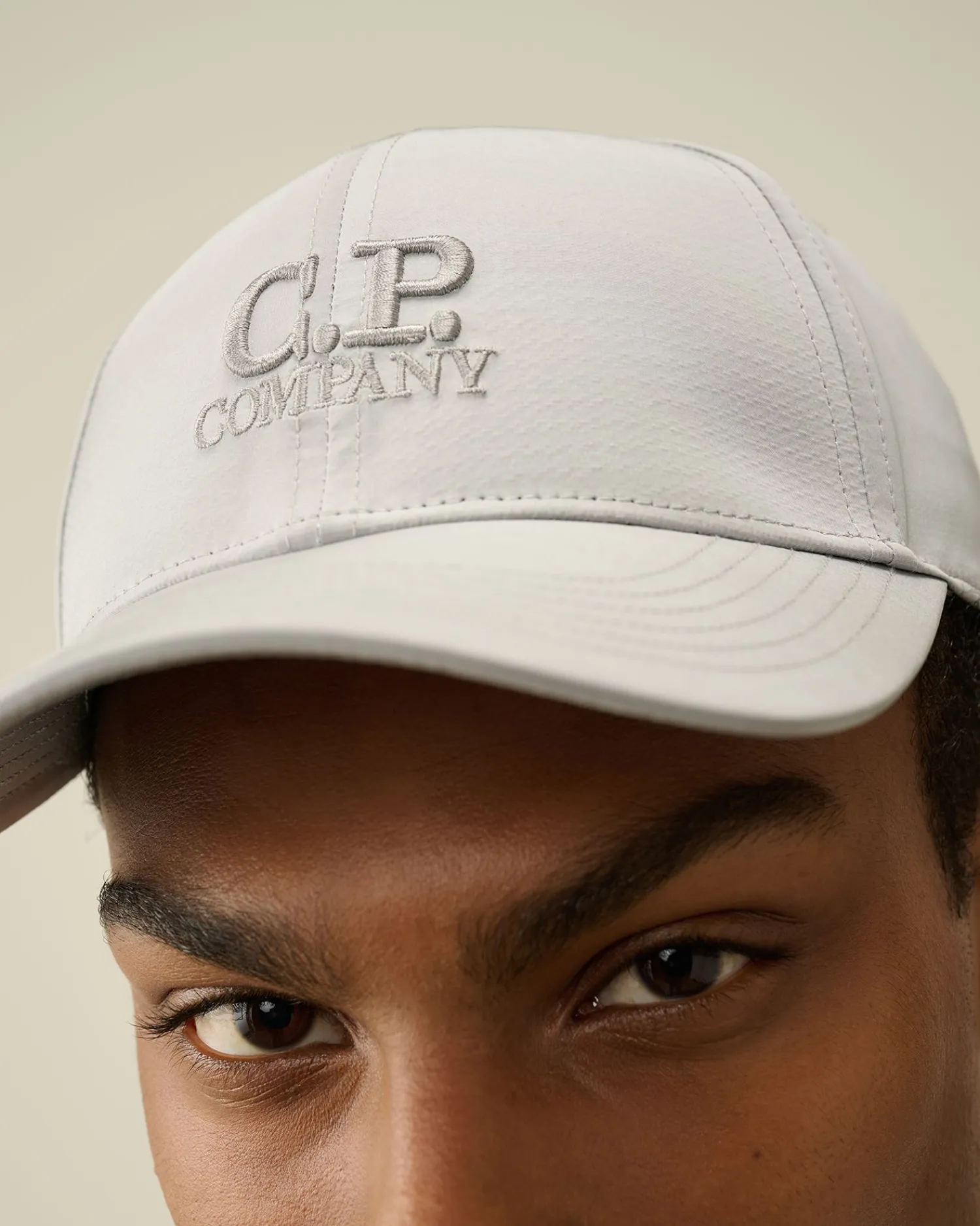 Sale C.P. Company Gabardine Logo Cap Total Eclipse-Blue