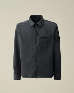 Store C.P. Company Gabardine Pockets Skjorte Gaze Hvid