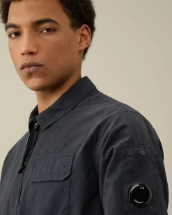 Store C.P. Company Gabardine Pockets Skjorte Gaze Hvid