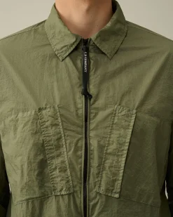 Cheap C.P. Company Gabardine Pockets Skjorte Ivy Gron