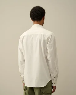 Store C.P. Company Gabardine Skjorte Sort
