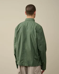 Flash Sale C.P. Company Gabardine Skjorte Med Knapper Pistacie Shell-Beige