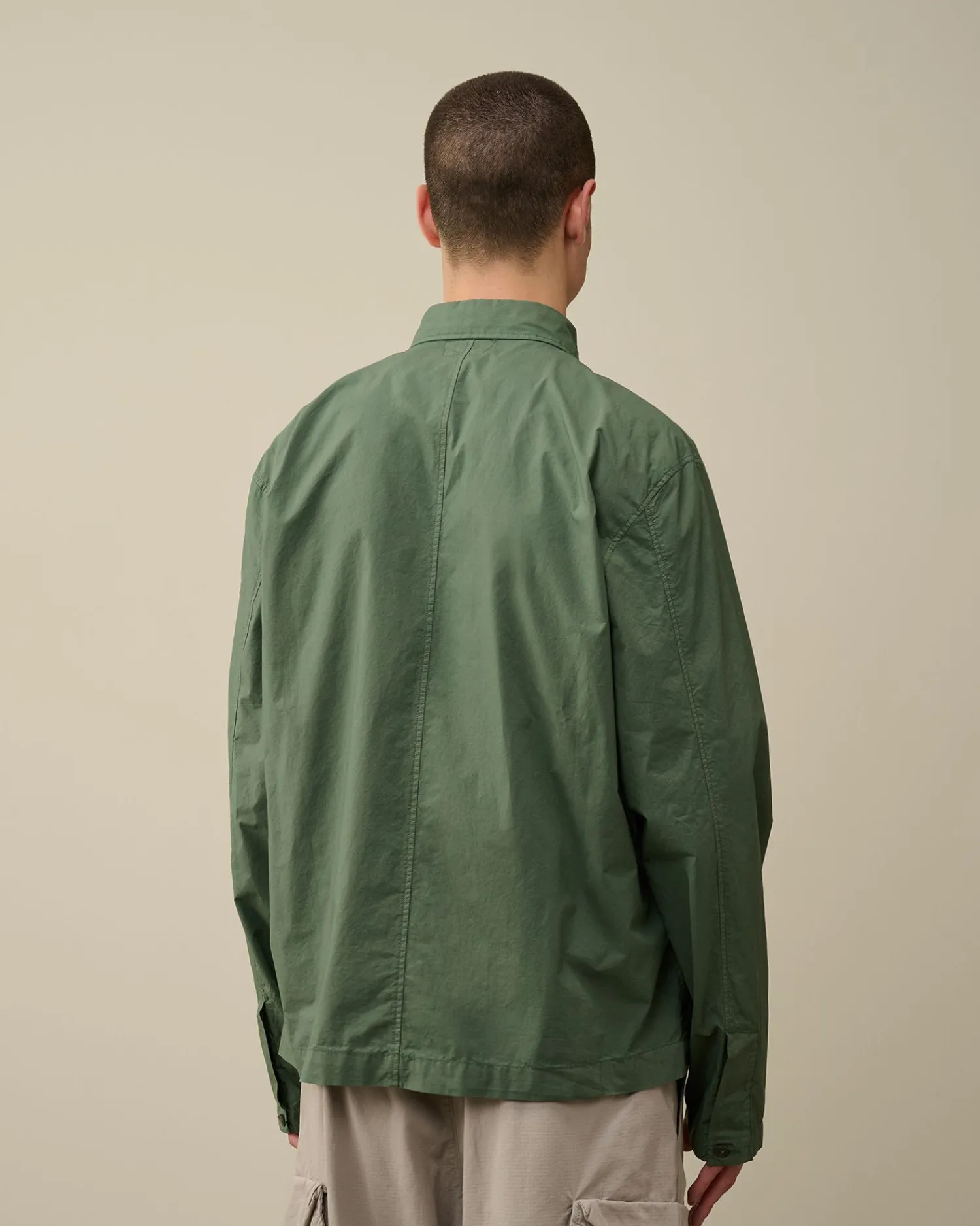 Flash Sale C.P. Company Gabardine Skjorte Med Knapper Pistacie Shell-Beige