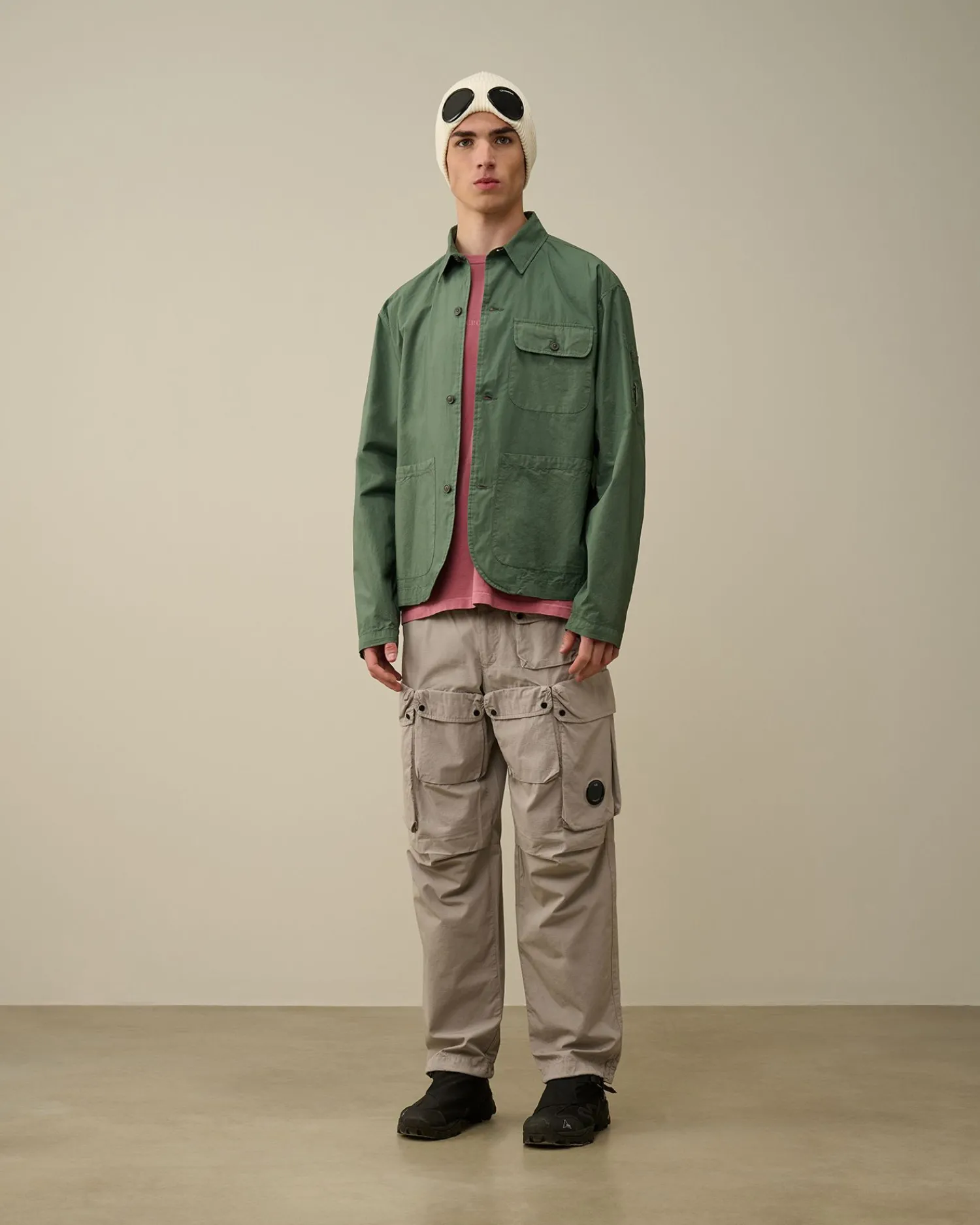 Flash Sale C.P. Company Gabardine Skjorte Med Knapper Pistacie Shell-Beige