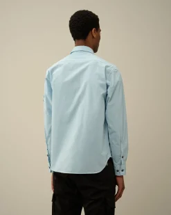 Cheap C.P. Company Gabardine Skjorte Med Lynlas Ivy Gron