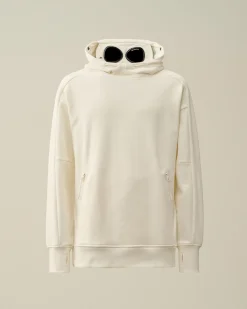 Outlet C.P. Company Haettetroje Med Diagonal Fleece I Bomuld Guld Flamme-Orange