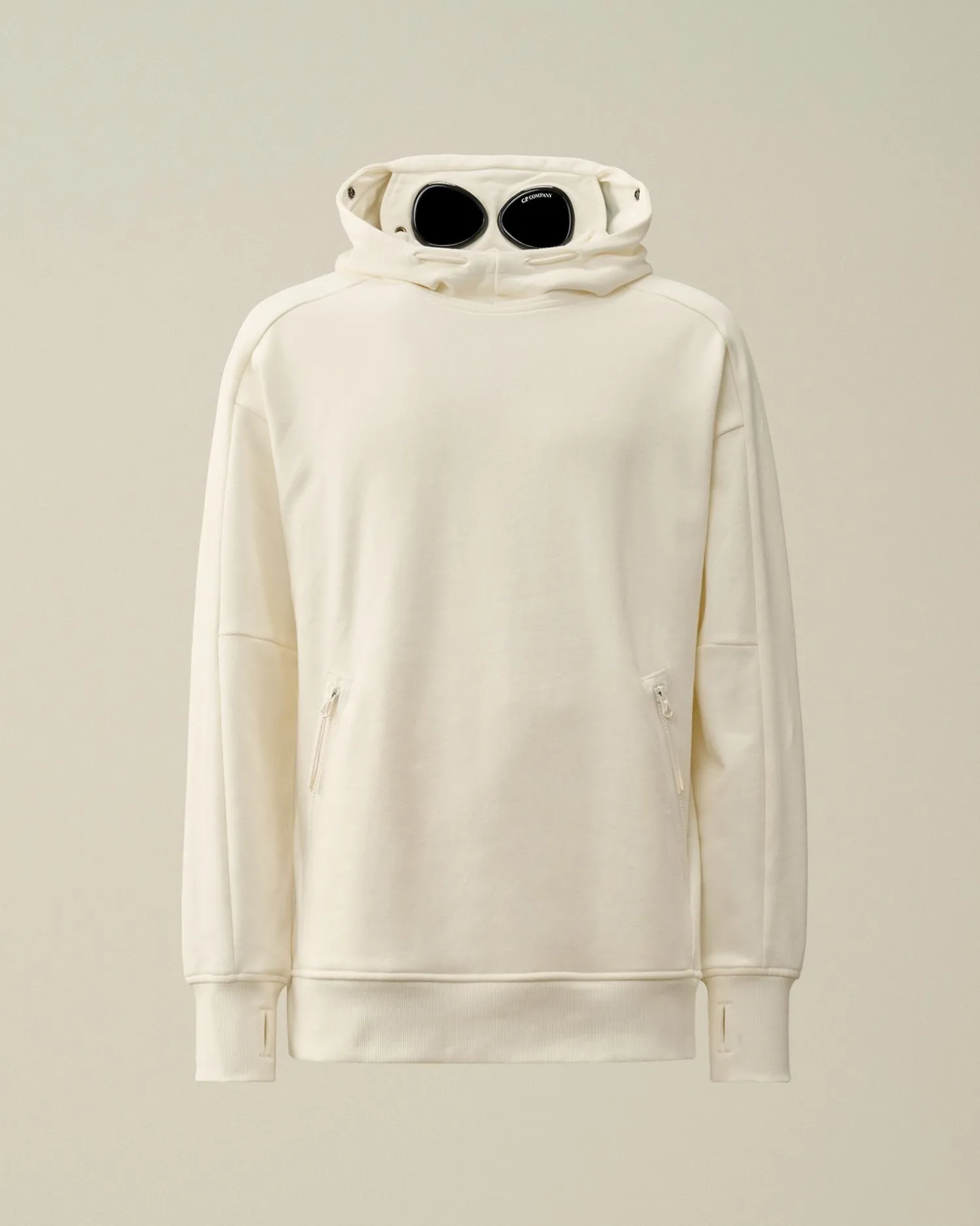 Outlet C.P. Company Haettetroje Med Diagonal Fleece I Bomuld Guld Flamme-Orange
