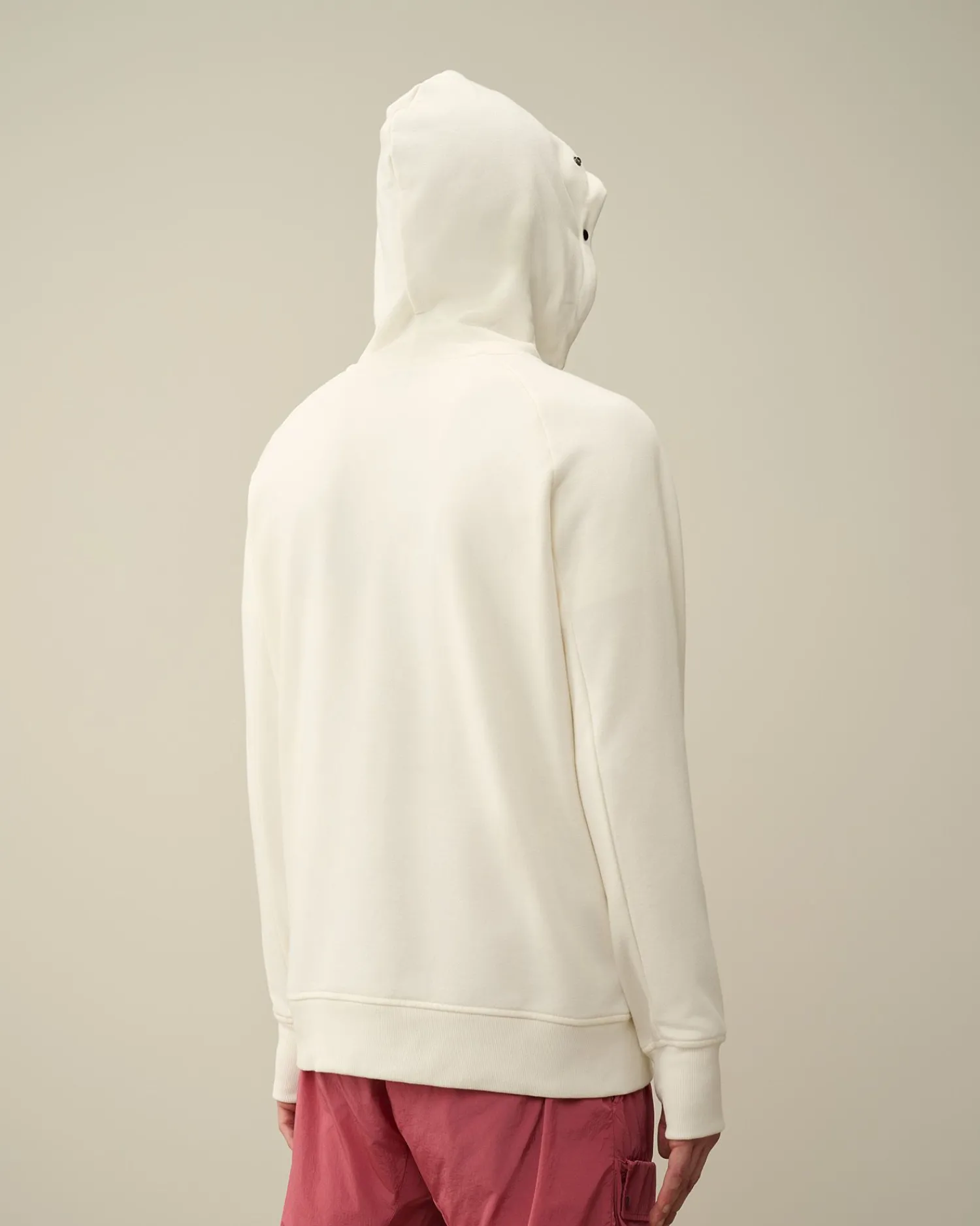 Outlet C.P. Company Haettetroje Med Diagonal Fleece I Bomuld Guld Flamme-Orange