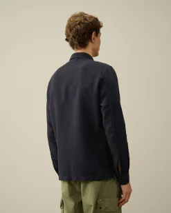 Fashion C.P. Company Kortaermet Skjorte I Hor Stovregn Gra